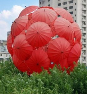 red umbrella ball